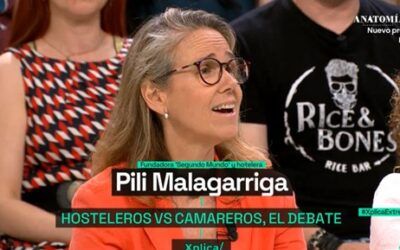 Pili Malagarriga en La Sexta Xplica debatiendo sobre turismo y precariedad laboral